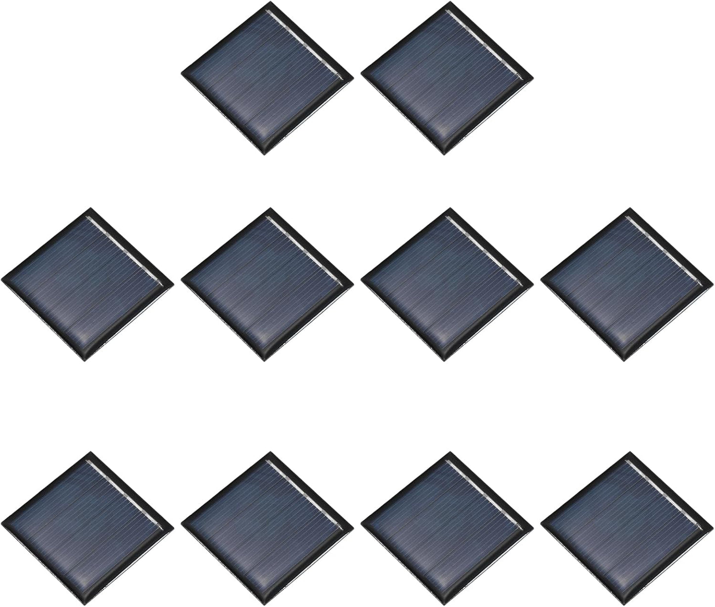 MECCANIXITY 10PCS 2V 0.08W 0.04A Mini Solar Panels for Solar Power, Small Solar Photovoltaic Cells Charge DIY Electric Toy Materials Solar System Kits, 1.57" x 1.57"