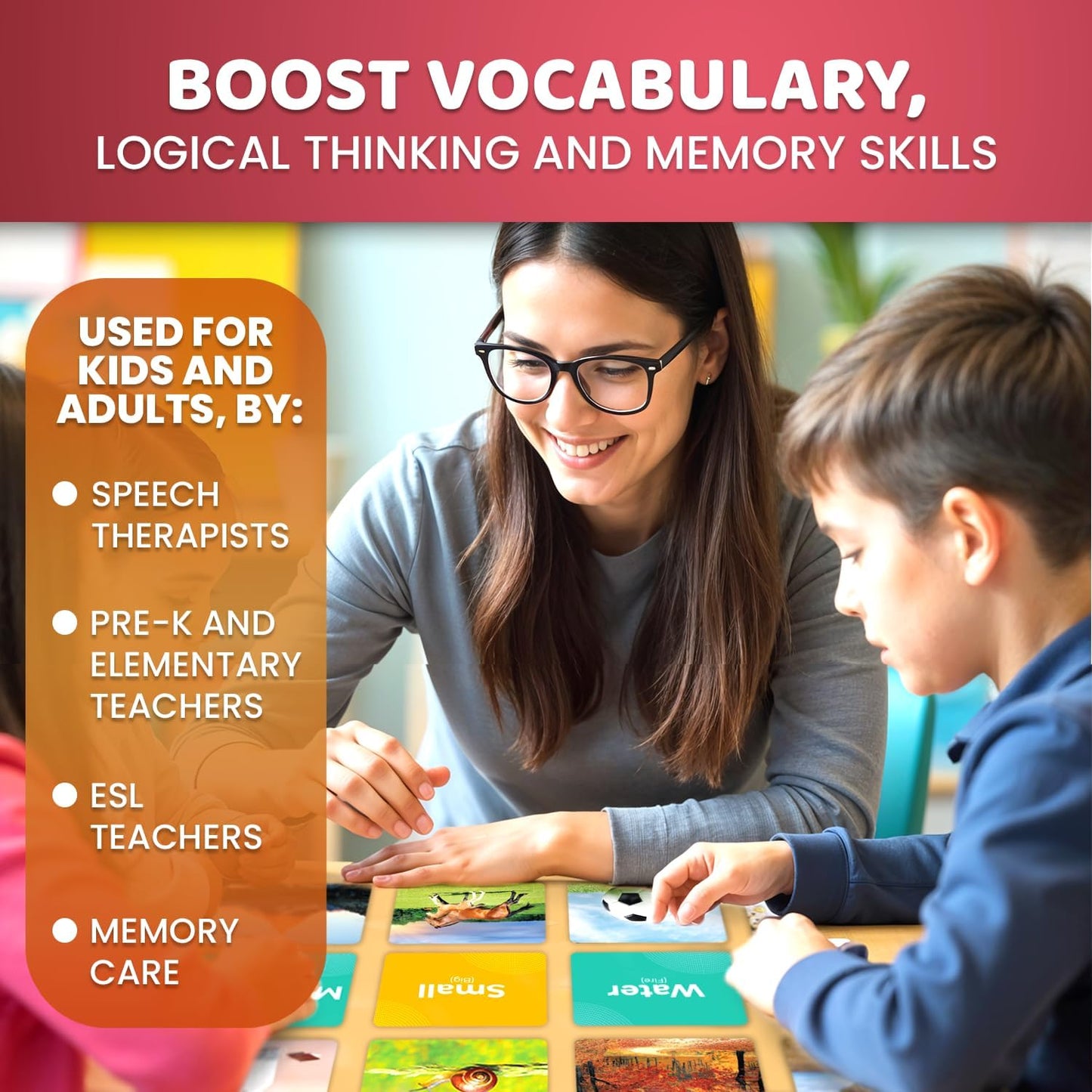 QUOKKA 104 Noun Flash Cards Set – Kids and Adults Vocabulary Builder for ABA Therapy, Early Childhood Education, and ESL Teaching – Picture Cards for Speech Therapy and Vocabulary Building Activities