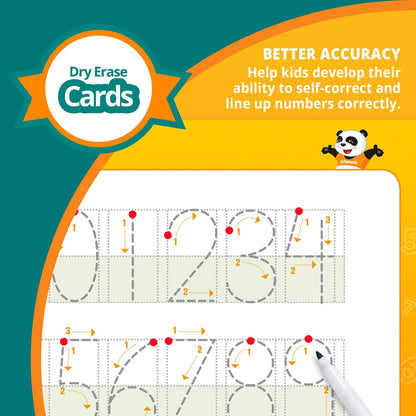 Channie’s One Card a Day Single Digit Addition and Subtraction Flash Cards, 34 Dry Erase Pre K - 1st Grade Math Flashcards for Kids, 312 Problems, Fun & Easy to Follow