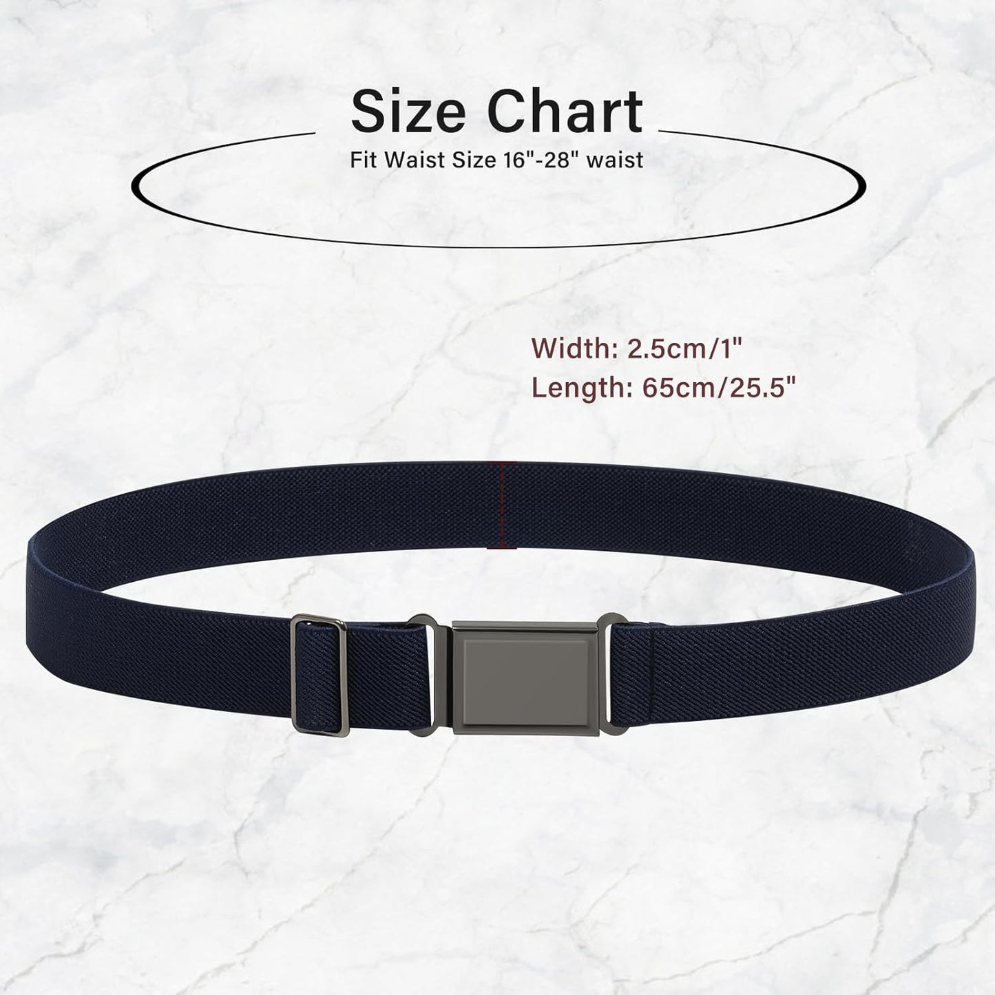 AWAYTR 3 PCS Kids Adjustable Magnetic Belts - Easy to Use Magnetic Buckle Belt for Boys and Girls