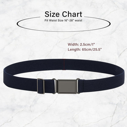 AWAYTR 3 PCS Kids Adjustable Magnetic Belts - Easy to Use Magnetic Buckle Belt for Boys and Girls