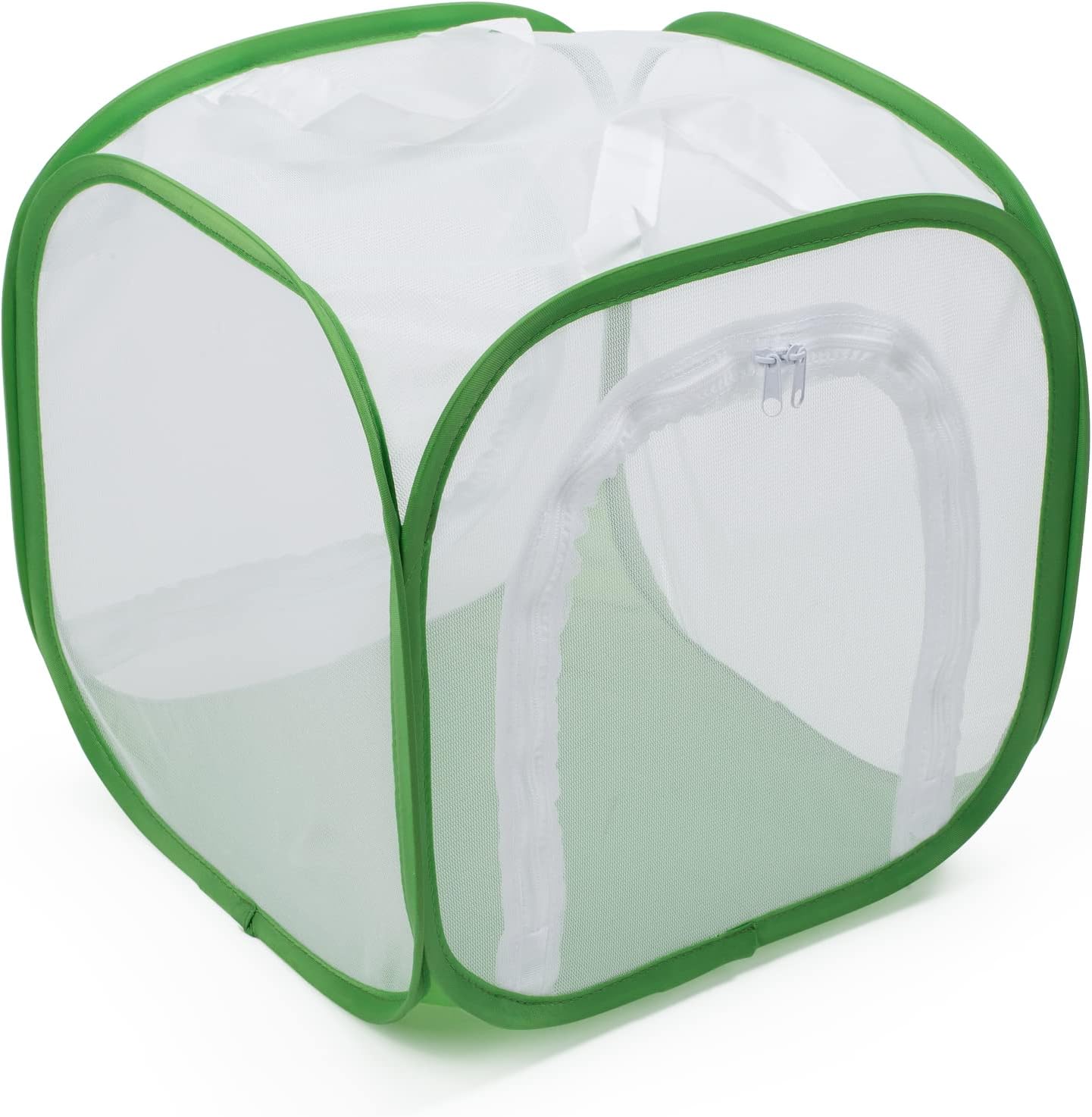 Two Doors Monarch Butterfly Habitat, Insect Mesh Cage, Caterpillar Enclosure Terrarium Pop-up (15.7 X 15.7 X 24 Inches)