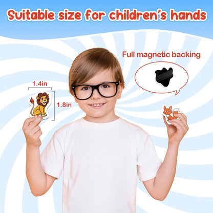 Kasfalci CVCC & CCVC Word Games, 50 Magnetic Foam Objects Fridge Magnets for Kids, Speech Therapy Toys for Toddler, Learn to Read Spelling Reading Learning Phonics for Preschool Kindergarten Classroom