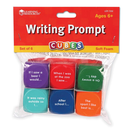 Learning Resources Writing Prompt Cubes - Story Dice for Classroom Games, Creative Writing Prompts, Storytelling and Conversation Cubes, Teacher Tools for Homeschool or Classroom
