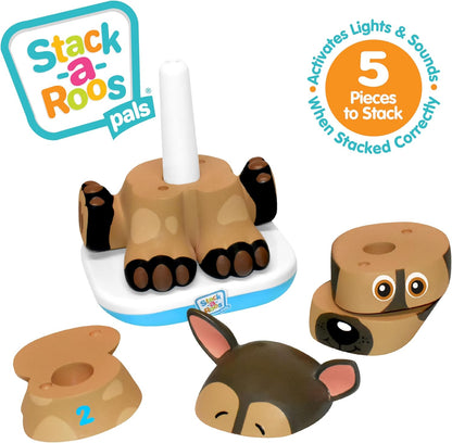Stack-a-Roos Baby Giraffe by Salus Brands - Animal Stacking Toy, Educational Early Learning Toy for Infants Babies Toddlers, Age 12+ Months - Great Baby Gifts, STEM