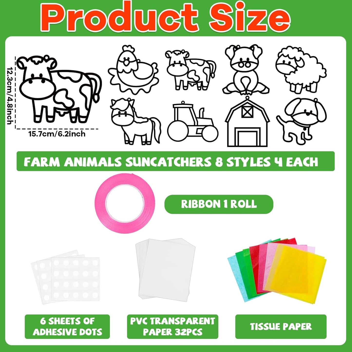 32 Sets Outer Space Suncatchers Craft Kit DIY Window Stained Glass Effect Planet Astronaut Alien Paper Crafts Home School Classroom Decoration Kid Birthday Gift Creative Art Project Activity Game - Colors A