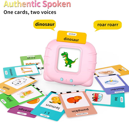 Eaever 520 ABC Sight Words Talking Flash Cards, Christmas Birthday Gift for 2 3 4 5 6 Year Old Boys and Girls, Preschool-Learning-Activities, Toddler Educational Toys for Ages 1-6 Kids, Blue