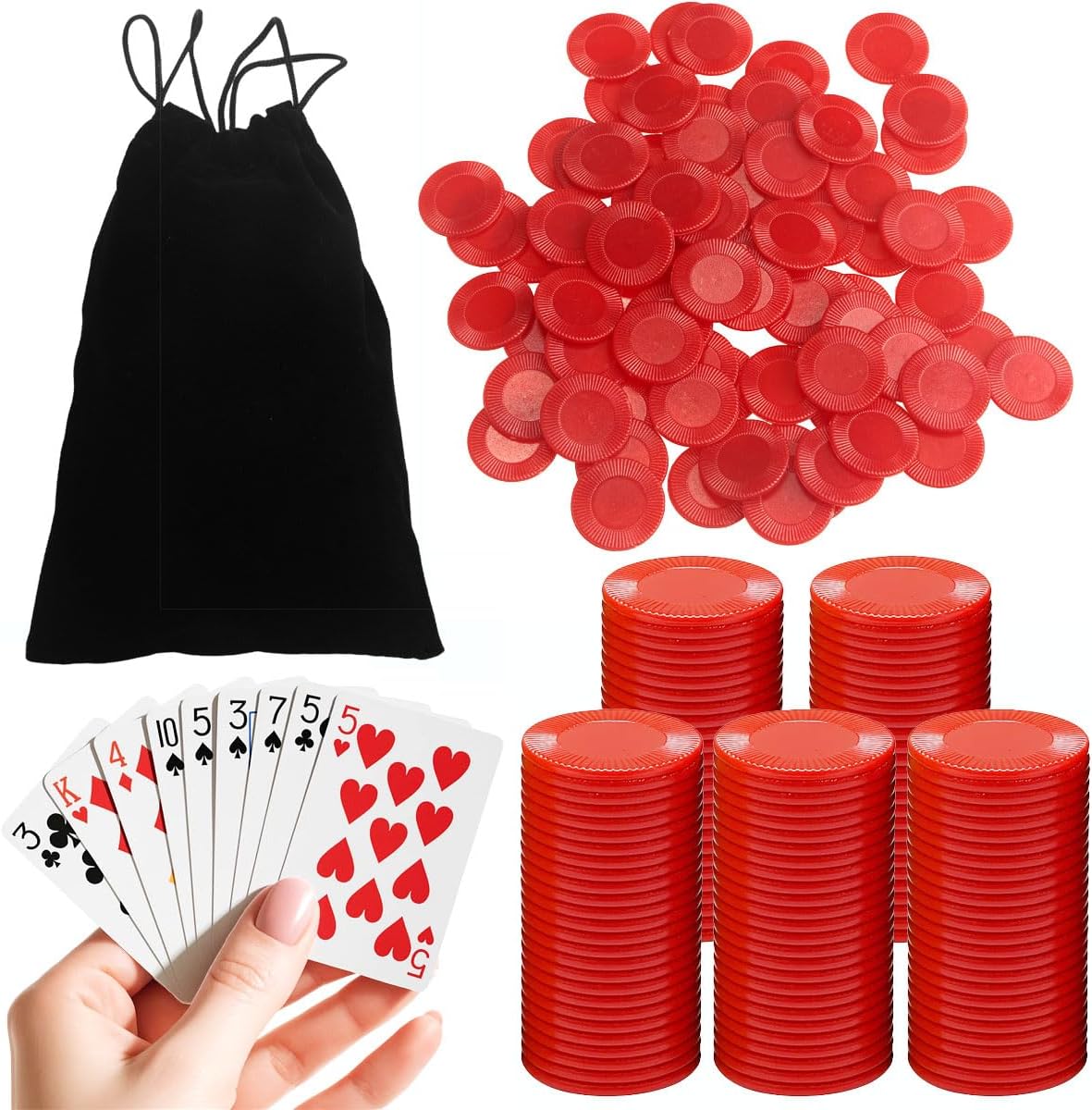 120Pcs 6-Color Plastic Poker Mini Chips (2.2CM Diameter) - Bulk Game Chips for Poker Play,Math Counting Learning, You Teaching & Rewards (6color)
