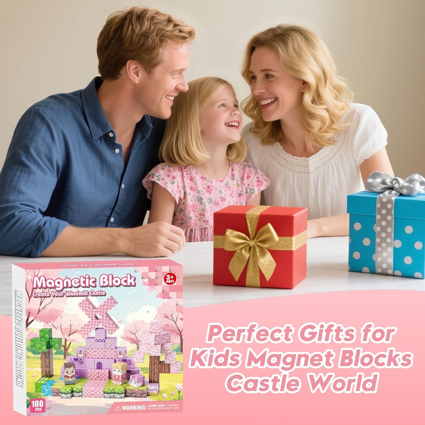 Magnetic Blocks, Magnetic Building Blocks Gryxpox, Magnet Tiles with Adventure World Blocks Toy, Magnetic Blocks For Kids Ages 4-8, STEM Sensory Toys for Ages 3+ Toddlers Kids Girl Boys Birthday Gifts