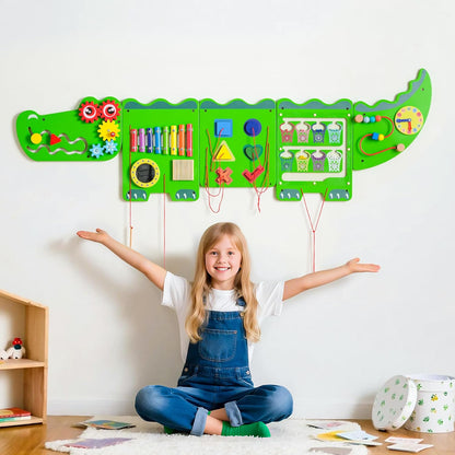 Spacocld Rocket Activity Wall Busy Board Panels - Sensory Wall Panel for Kids, Montessori Toddler Wall Activity Board(5PCS)