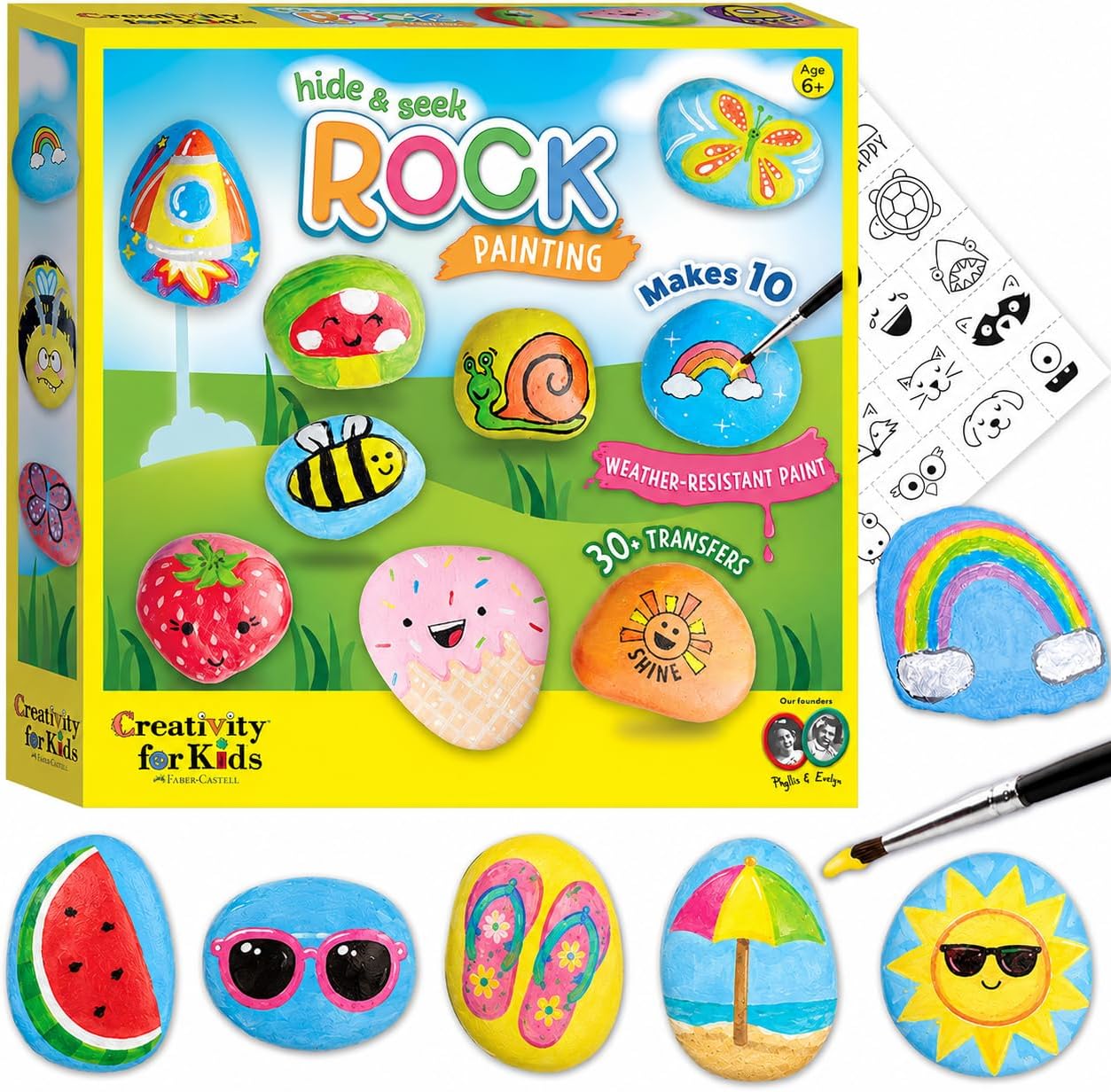 Creativity for Kids Rock Painting Kit - Hide and Seek Rock Kit, Arts and Crafts for Kids, Gifts for Kids (Ages 6+)
