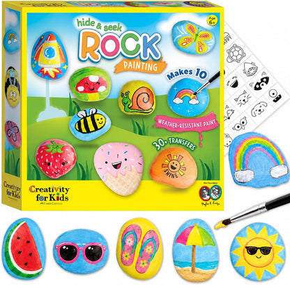 Creativity for Kids Rock Painting Kit - Hide and Seek Rock Kit, Arts and Crafts for Kids, Gifts for Kids (Ages 6+)