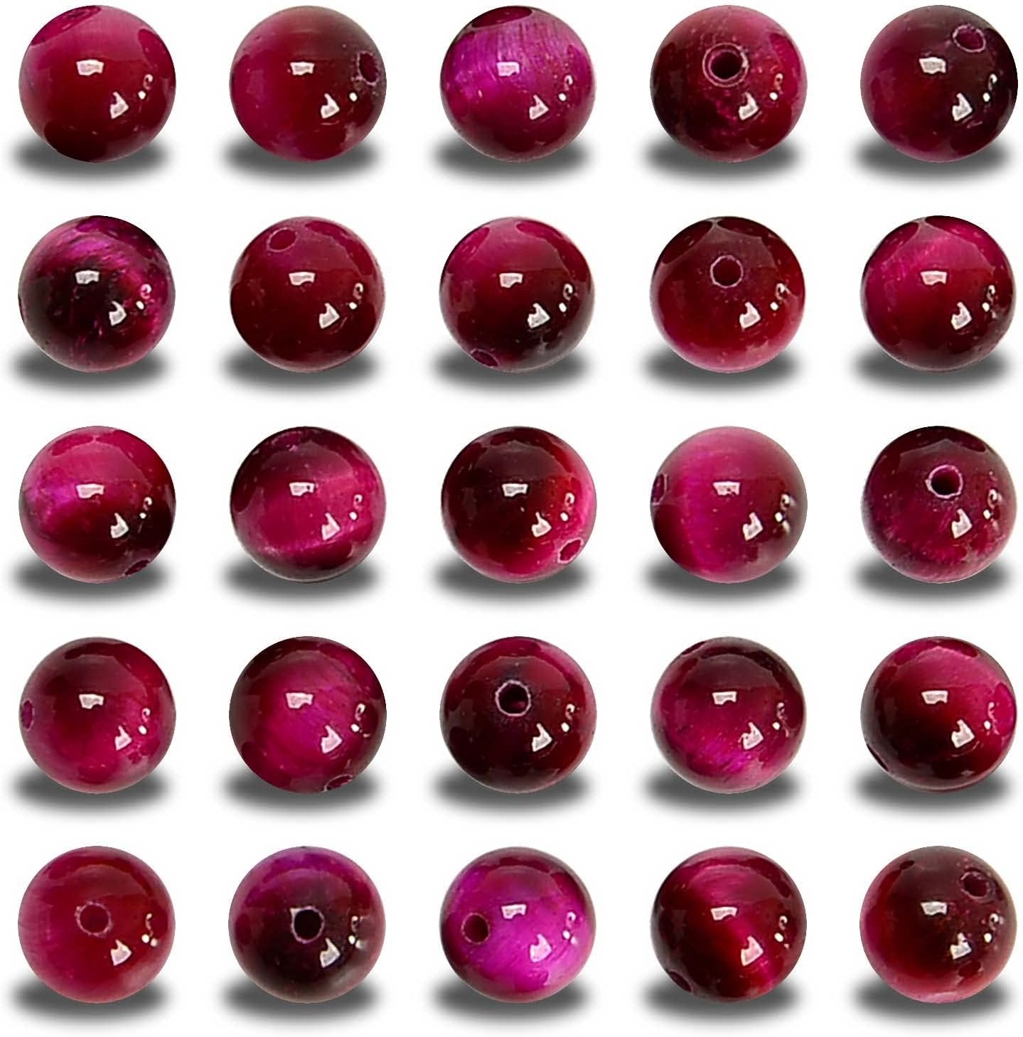 NCB 100pcs Original Natural Stone Beads Gemstone Round Loose Beads 6mm 8mm 10mm (Blue Aventurine, 6mm 100Beads) - Colors B