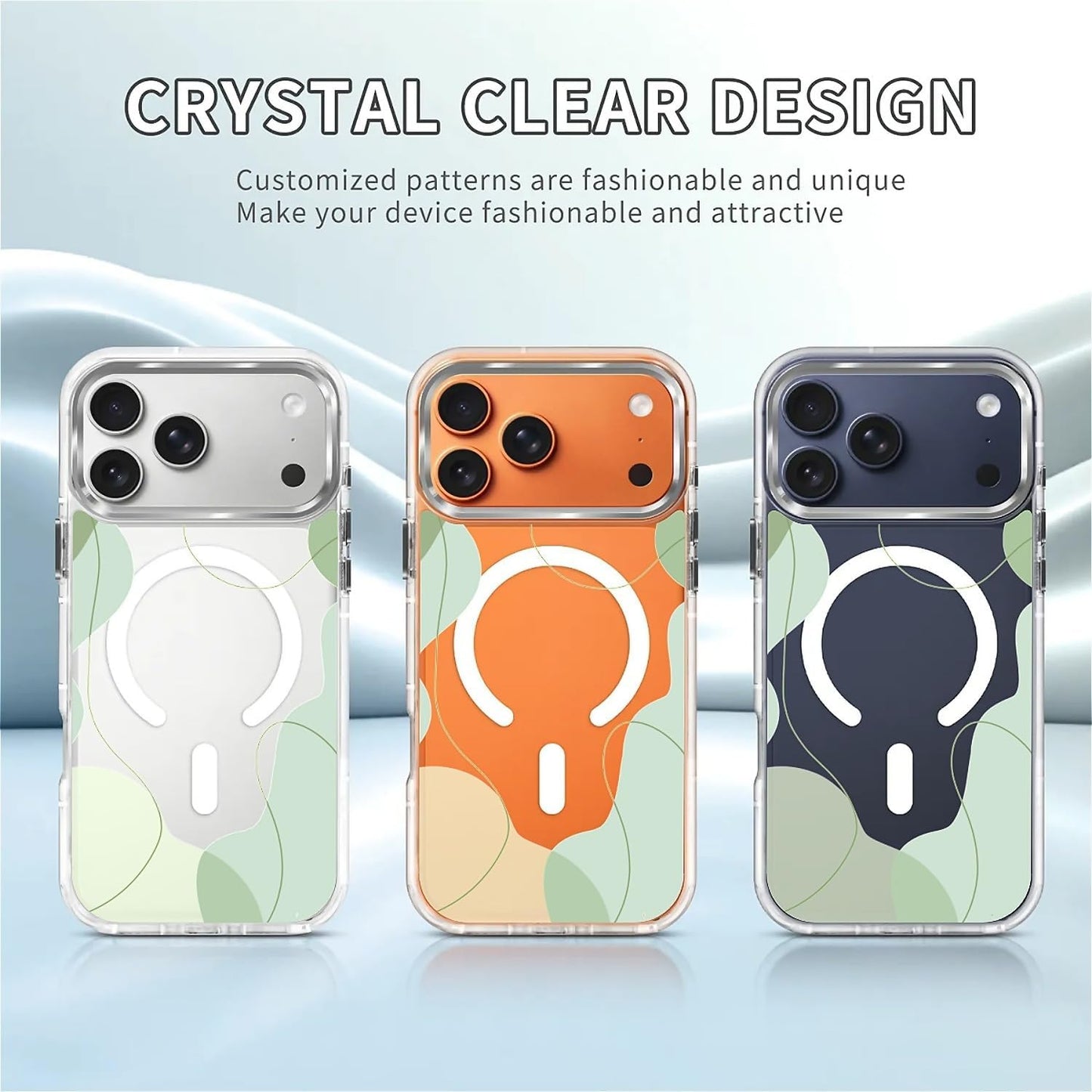 for iPhone 17 Pro Max Case [Compatible with Magsafe],Girls Women Clear Magnetic Case Silicone Shockproof Protective Cover with Pattern Colorful Motivational Letters