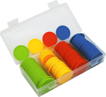 35MM/1.37-inch Box of 120 Counting Coins for Poker Chips and Game Coins (Light Blue, 35MM/1.37-inch)
