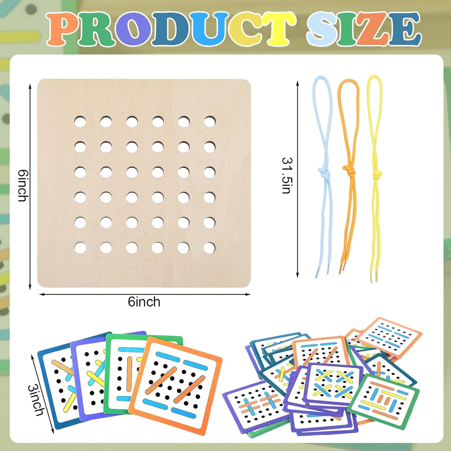 48pcs Dementia Activities for Seniors Threads Lacing Board Alzheimer's Memory Games and Jigsaw Puzzle Set for Caregivers Enhances Memory, Coordination, Focus