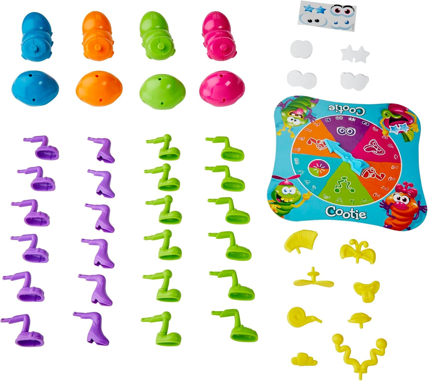 Hasbro Gaming Cootie Mixing and Matching Bug-Building Game | 2-4 Players | Easy Preschool Board Games | Easter Basket Gifts for Boys and Girls| Ages 3+