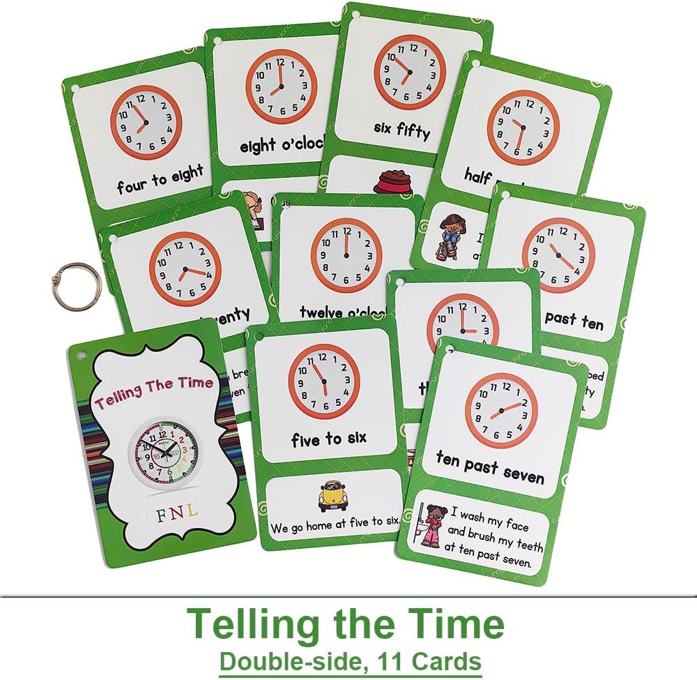 Lilias Irregular Past Tense Verbs English Grammar Double-Side Learning Flash Cards - 24 Card Set for Homeschool, Preschool, Primary School, ESL, Autism, Vocabulary Building