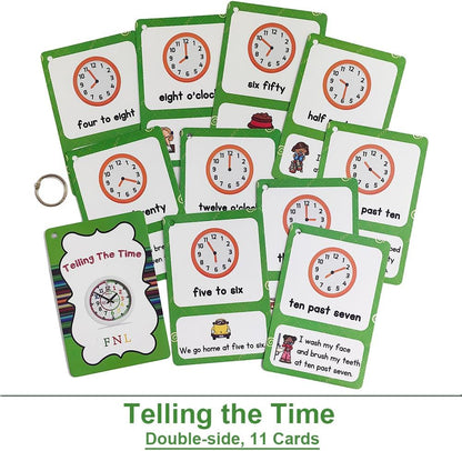Lilias Irregular Past Tense Verbs English Grammar Double-Side Learning Flash Cards - 24 Card Set for Homeschool, Preschool, Primary School, ESL, Autism, Vocabulary Building