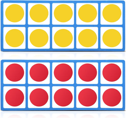 WinnerWhy 2 Set Giant Magnetic Foam Ten Frames Set, Early Math Manipulative, Frames with Disks, Teach Number Concepts, Addition and Subtractionfor Kids, Kindergarten Math Games