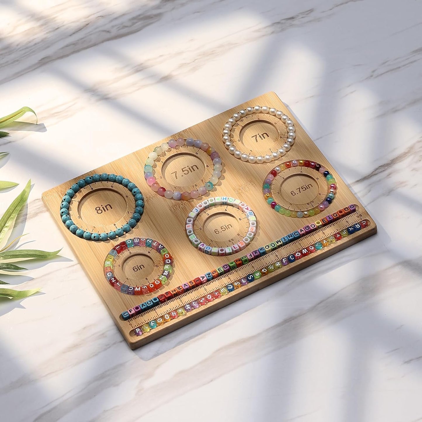 Petoysoso Bamboo Bead Board for Jewelry Making - Necklace and Bracelet Beading Board - Jewelry Making Supplies