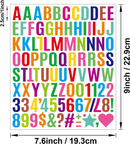 480 Pcs Waterproof 3" Vinyl Alphabet & Number Stickers - Self-Adhesive for Mailboxes, Windows, Doors, Signs, Vehicles & More, Black
