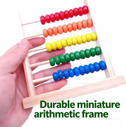 Miniature Counting Frame,5 Rows,Learning Mathematics Abacus
