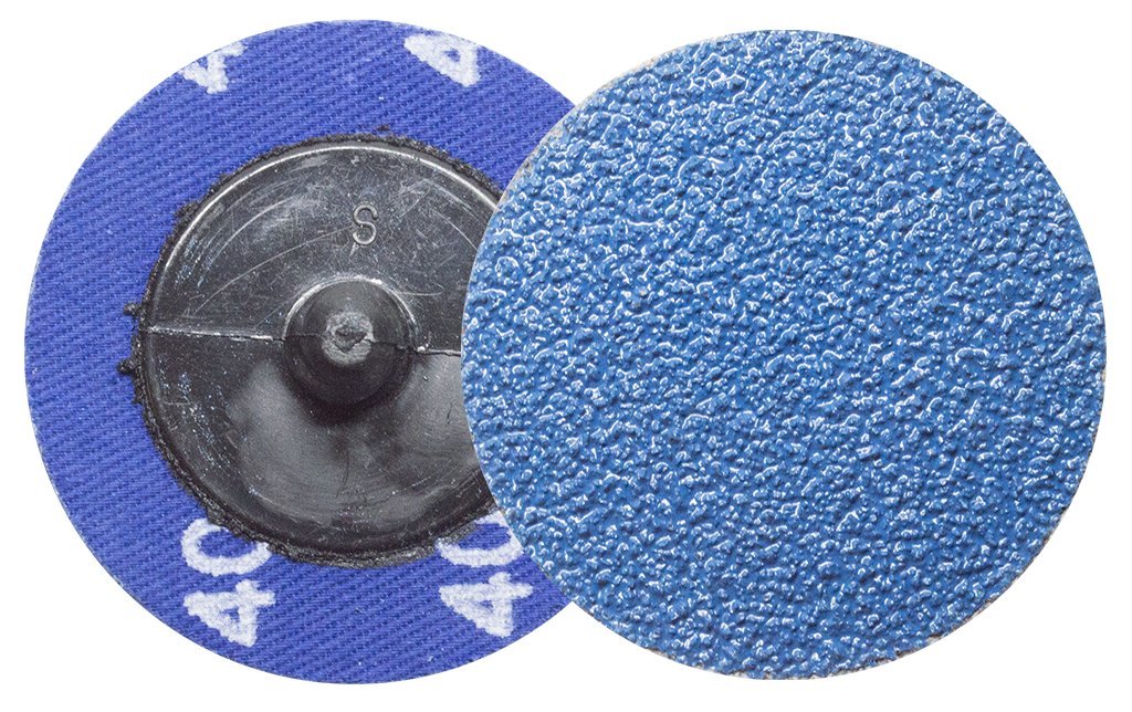 Benchmark Abrasives 2 Inch Sanding Discs Quick Change Zirconia - Male R Type Backing Drill & Die Grinder Sanding Disc for Deburring Polishing Rust Remover for Metal Paint Stripper (25 Pack), 36 Grit