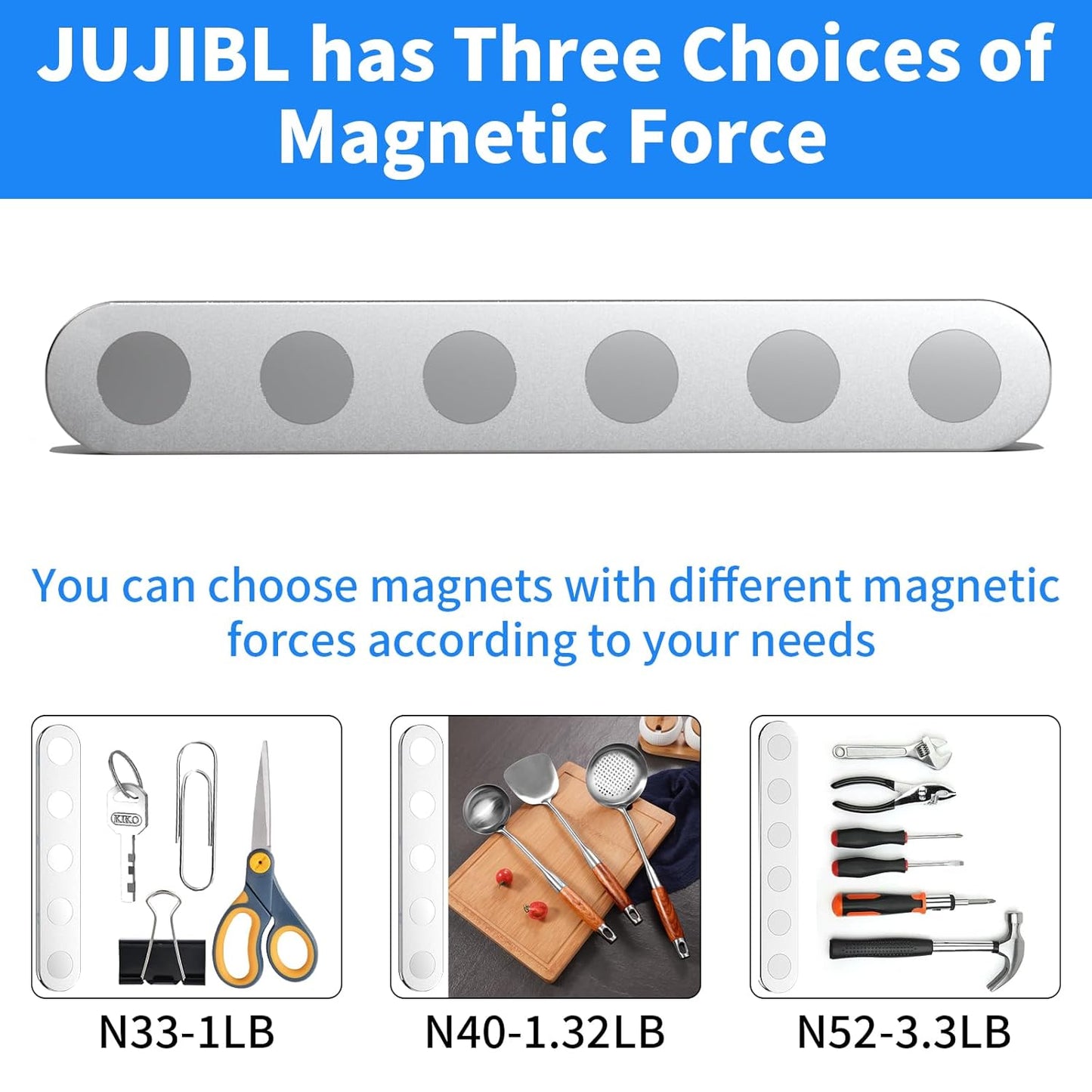 Unbreakable Strong Magnets, 12 Pack Self-Adhesive Heavy Duty Neodymium Bar Magnets, Sticky Powerful Rare Earth Magnet for Fridge Tool School Office Home Kitchen DIY Fixing Kit (N52-12PCS)