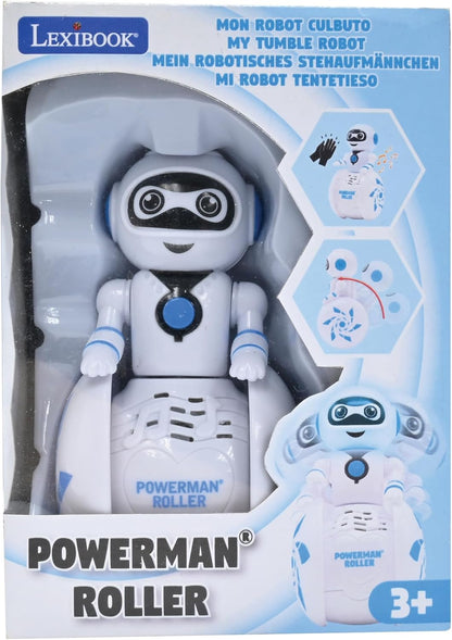 LEXiBOOK Powerman Max - Remote Control Walking Talking Toy Robot STEM Programmable Dances Sings Telling 10,000 Stories 300+ Learning Quiz Shooting Discs and Voice Repeat for Kids 4+ - ROB80EN, White