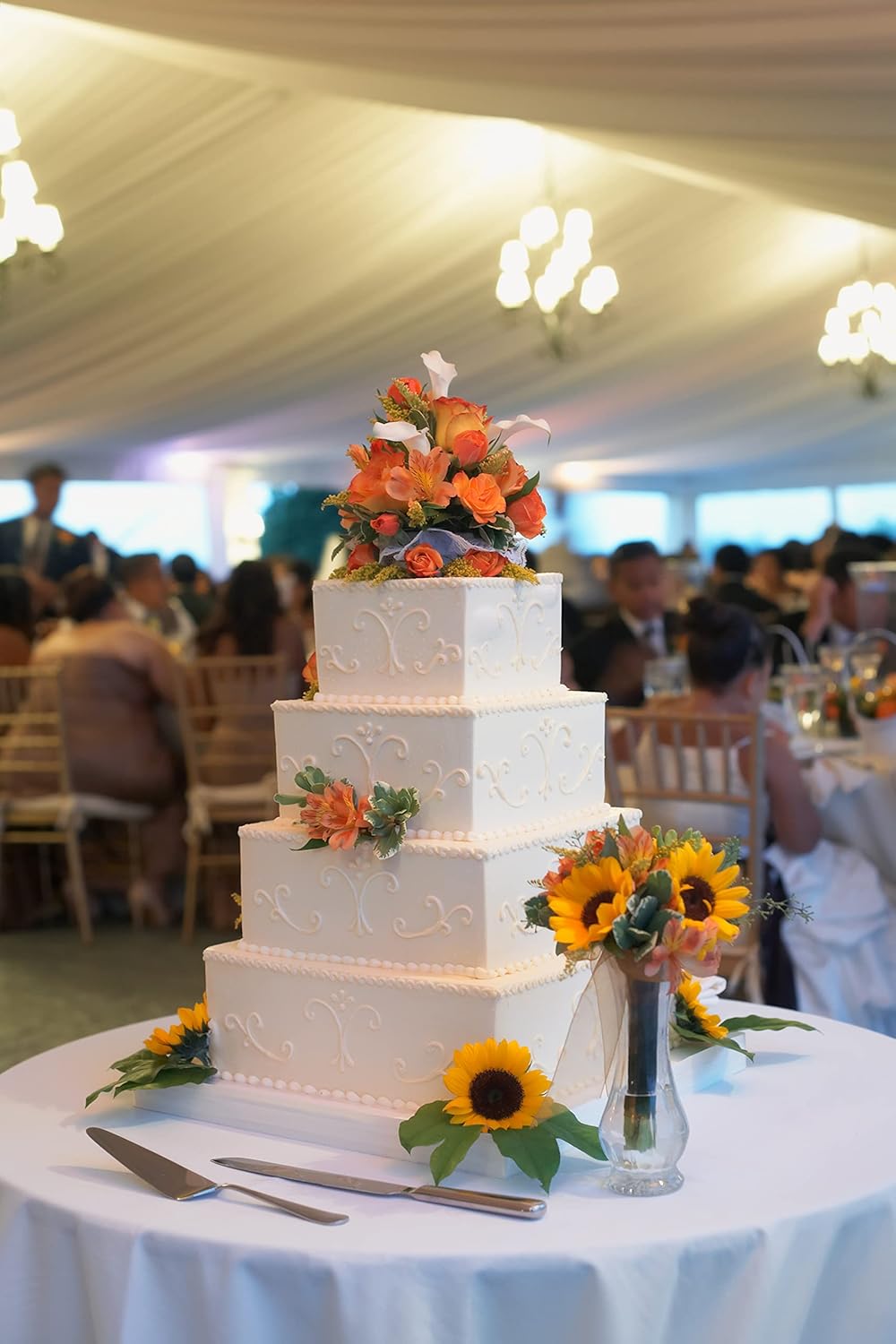 Silverlake 5-Tier Square Cake Dummy Set - Nesting 4" H x 4,6,8,10 & 12" W Blocks for Styrofoam Baking Display Projects