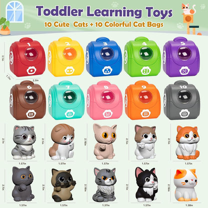 Learning Toys for 1,2,3 Year Old Toddlers, 20Pcs Farm Animals Toys Montessori Counting, Matching & Sorting Fine Motor Games, Christmas Birthday Easter Gift for Baby Boys Girls Age 12-18 Months