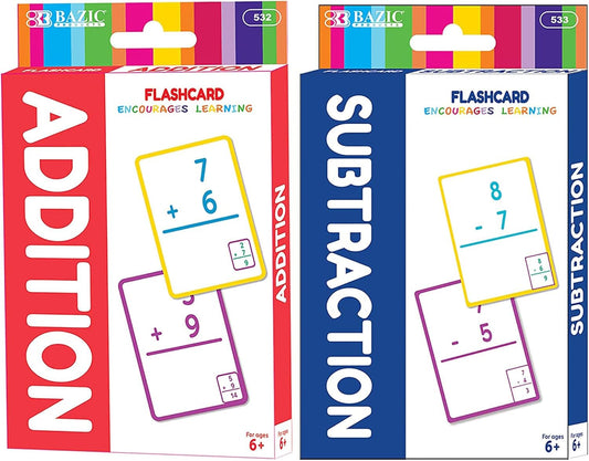 BAZIC Products Multiplication & Division Flash Cards, Educational Flash Cards for Kids, Math Flash Cards, Ideal for Math Learning Practice at Home or School, 36 Cards, 2-Pack