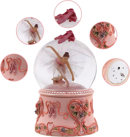 Musical Ballerina Snow Globes Lighted Snow Globe, Swan Lake Music Box Ballet Recital Gifts for Girls, Daughter, Granddaughter