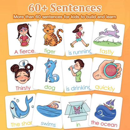 Alened Phonics Flash Cards for Kids 3-8, Sight Words Flash Cards for Kindergarten 1st 2nd 3rd Grade, CVC CVCC CCVC Word Builder, Homeschool & Classroom Phonics Learning Supplies