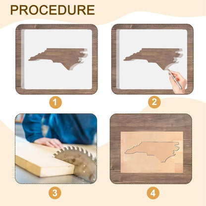 State of United States Router Templates, America Acrylic Router Inlay Template for Woodworking, Template Jig Woodworking Craft Tracing Guide Tool (State of Texas)
