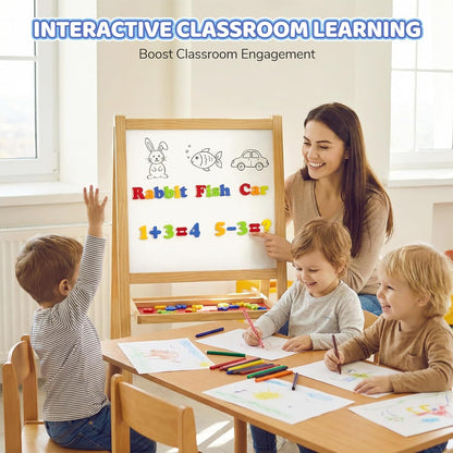 LovesTown 104 PCS Alphabet Magnetic Letters and Numbers for Toddlers,ABC 123 Fridge Educational Set,Great Learning Gift from Parents or Teachers