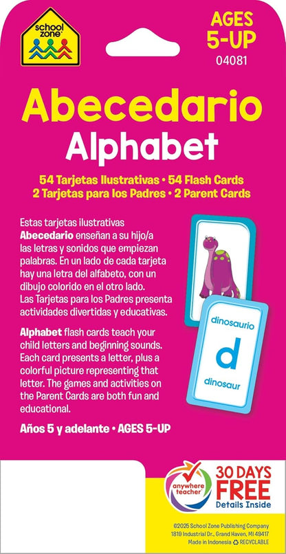 School Zone Preschool Bilingual Spanish/English 2-Pack Flash Cards: 112 Cards, Pre-K, Kindergarten, Tarjetas Ilustratives Español/Inglés, Alphabet, Colors, Shapes, ESL (Spanish Edition)