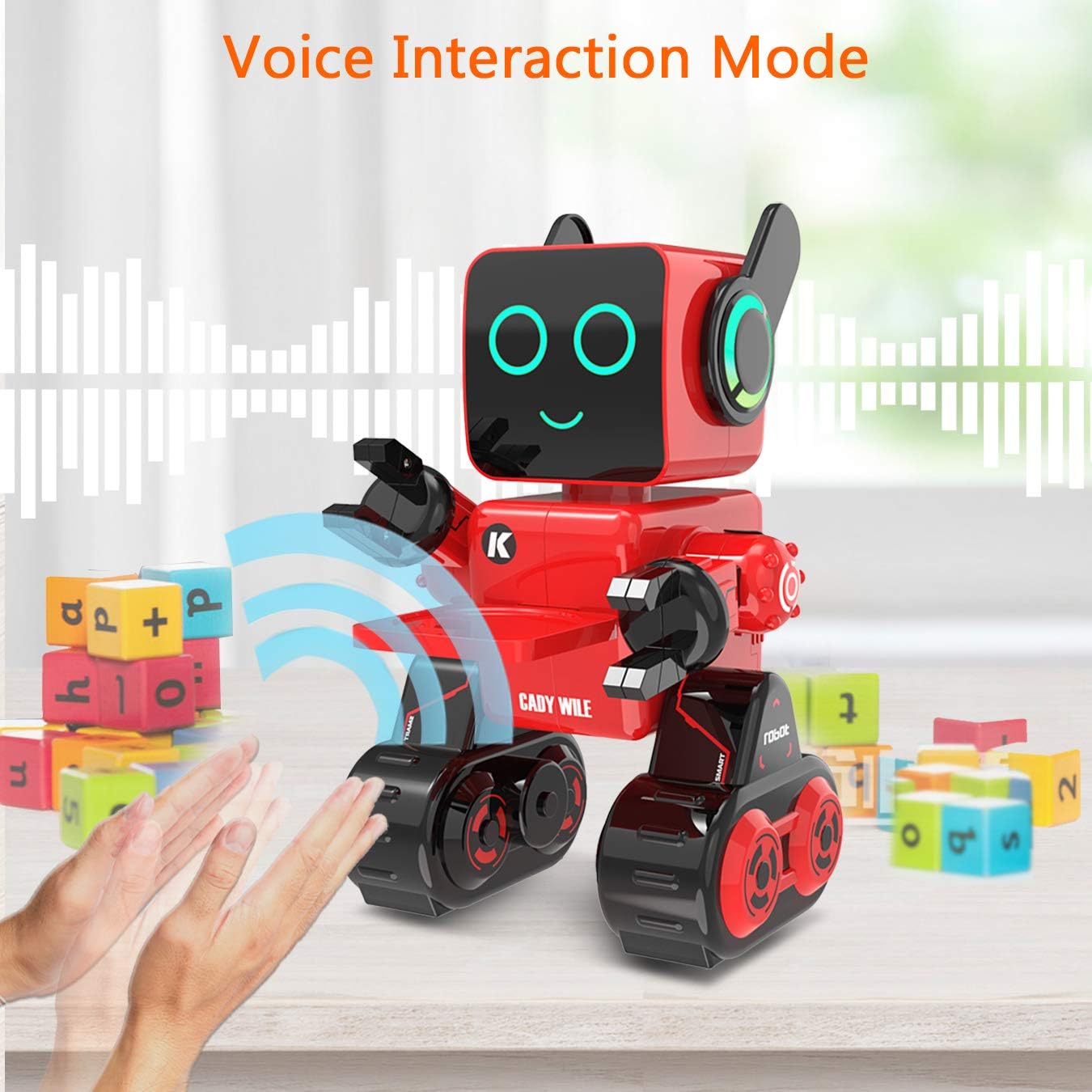 okk Robot Toy for Kids, Smart RC Robots for Kids with Touch and Sound Control Robotics Intelligent Programmable, Robot Toy with Walking Dancing Singing Talking Transfering Items for Boys Girls (White)