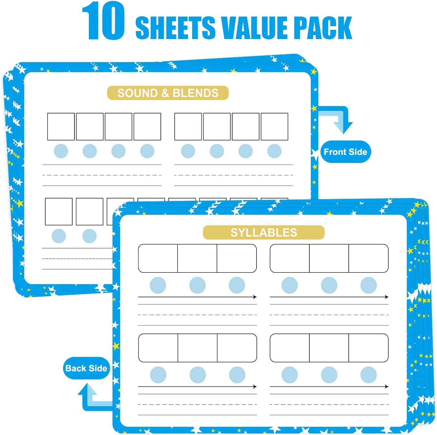 10 Pack Dry Erase Math Hundred Board Card Laminated Double Sided Number 1-100 Chart Easy to Write Consecutive Number Counting Chart for Students Math Manipulatives
