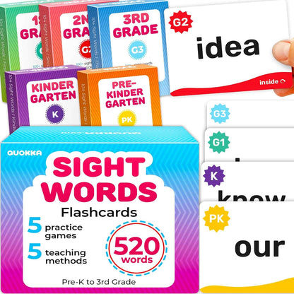 QUOKKA ABC Learning Flash Cards for Toddlers 2-4 Years Old - 60 Flashcards Toy for Kids Ages 1-3-5 - Alphabet Numbers Colors Letters Animals Learn Activities - First Words Educational Game