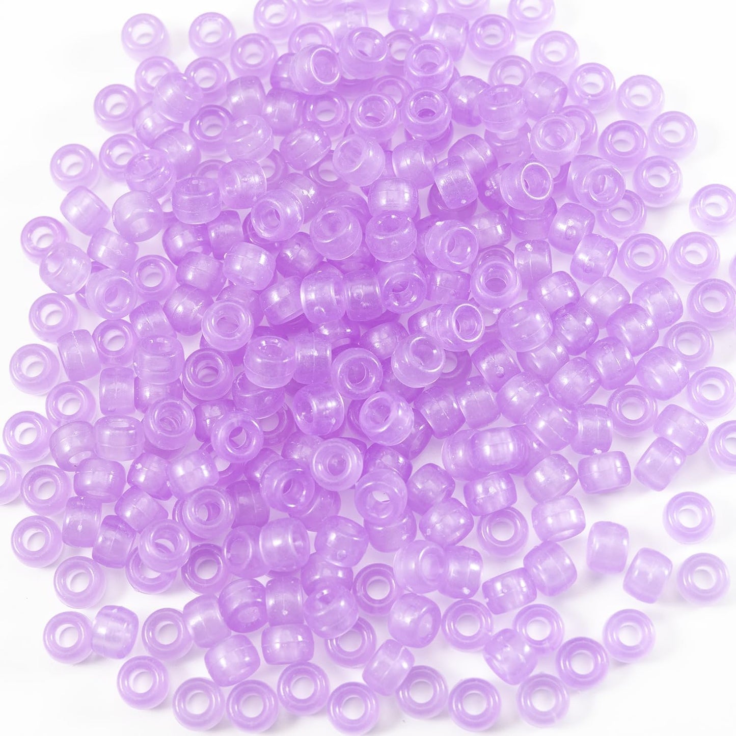 Gxueshan 1000 Pcs Acrylic Black Pony Beads 6x9mm Large Hole Pen Hair Kandi Beads Bulk for Friendship Bracelet Necklace Jewelry Making Earring Braiding Kit