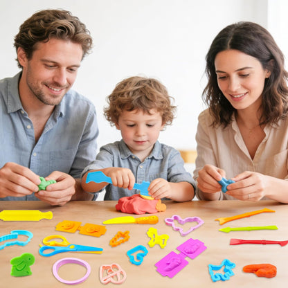 Dough Tools for Kids,9-Piece Kids Clay and Dough Tool Kit– Includes Roller, Rolling Pins, Cutting Tools, Safe Scissors & Plastic Knife for Fun DIY Craft Activities