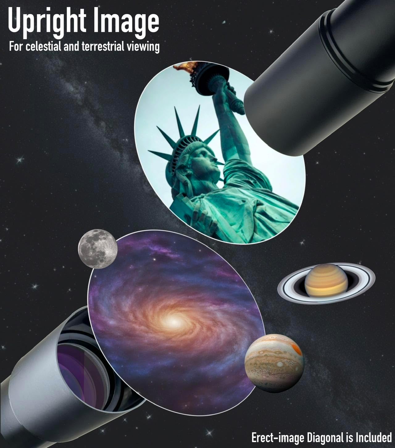 SpectrumOI Telescope for Kids, Telescope for Adults Astronomy Gifts for Kids 8-12 - Premium Refractor 70mm Aperture with Carry Bag and Phone Holder