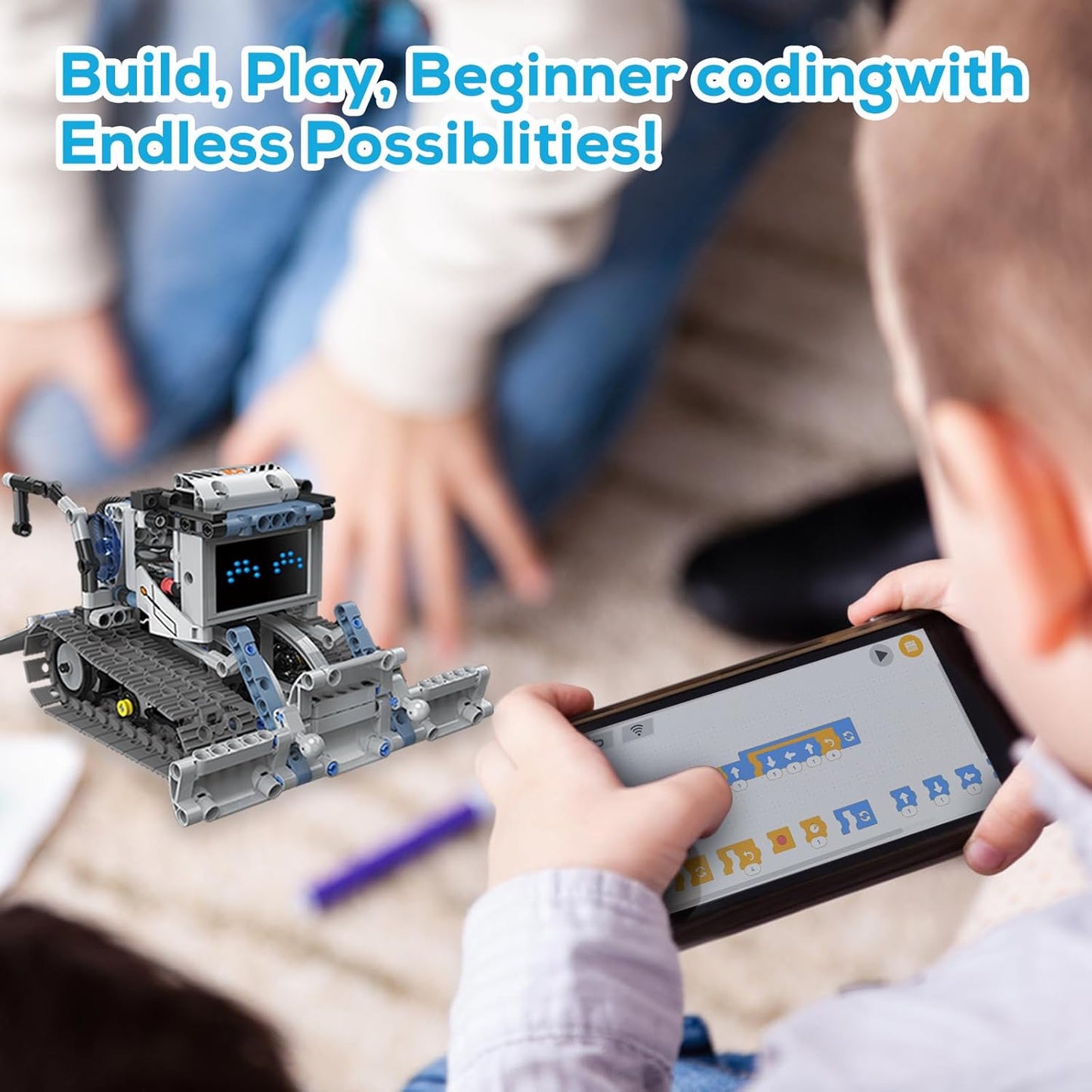 Robot Building Kit with APP/Remote Control STEM Gifts for Boys Age 8-16,Technic Coding Robotic Toys for Kids Birthday, Buildable 5in1 Models with 352+ Pieces