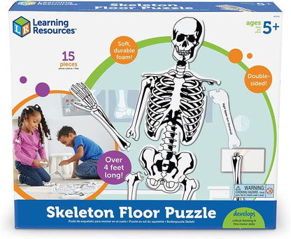 Learning Resources Skeleton Floor Puzzle - Science Classroom Must Haves, STEM Student Essentials, Practice Anatomy, Back to School Supplies for Teachers, Ages 3+