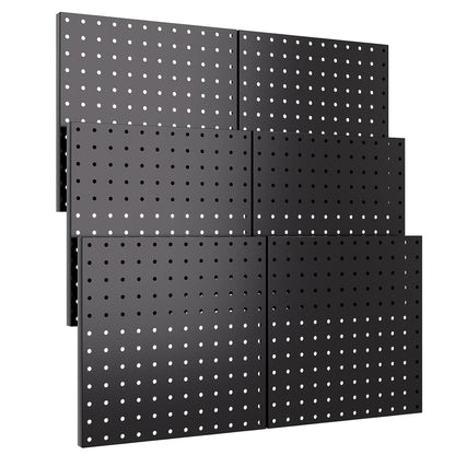 INCLY 70PCS Pegboard Wall Organizer, 4PCS Metal Peg Board Panels with 66PCS 1/4" Pegboard Hooks Accessories Kit, Black Peg Board for Walls Home, Garage Tool Storage, Workbench Organization