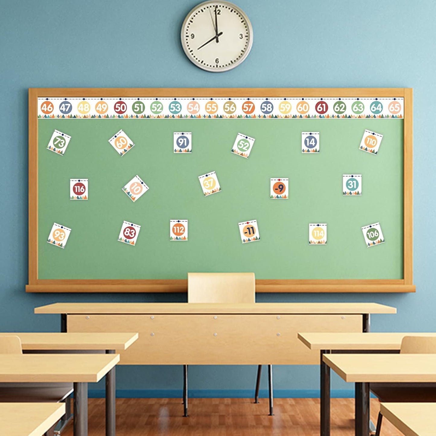 WorldBazaar Number Line Bulletin Board Border -20 to 120 Straight Border Trim for Classroom Wall Decorations Math Class Moving Mountains Decor Roll