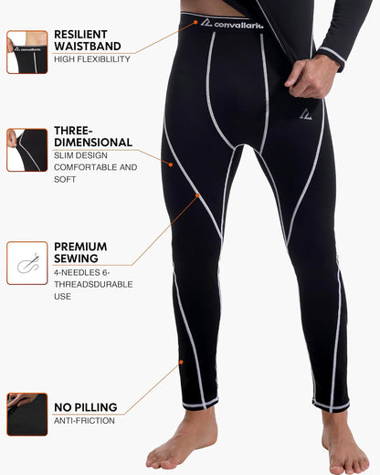 CL convallaria Thermal Underwear Long Johns Set Mens Winter Gift Hunting Gear Sport Base Layer Bottom Top - Colors A