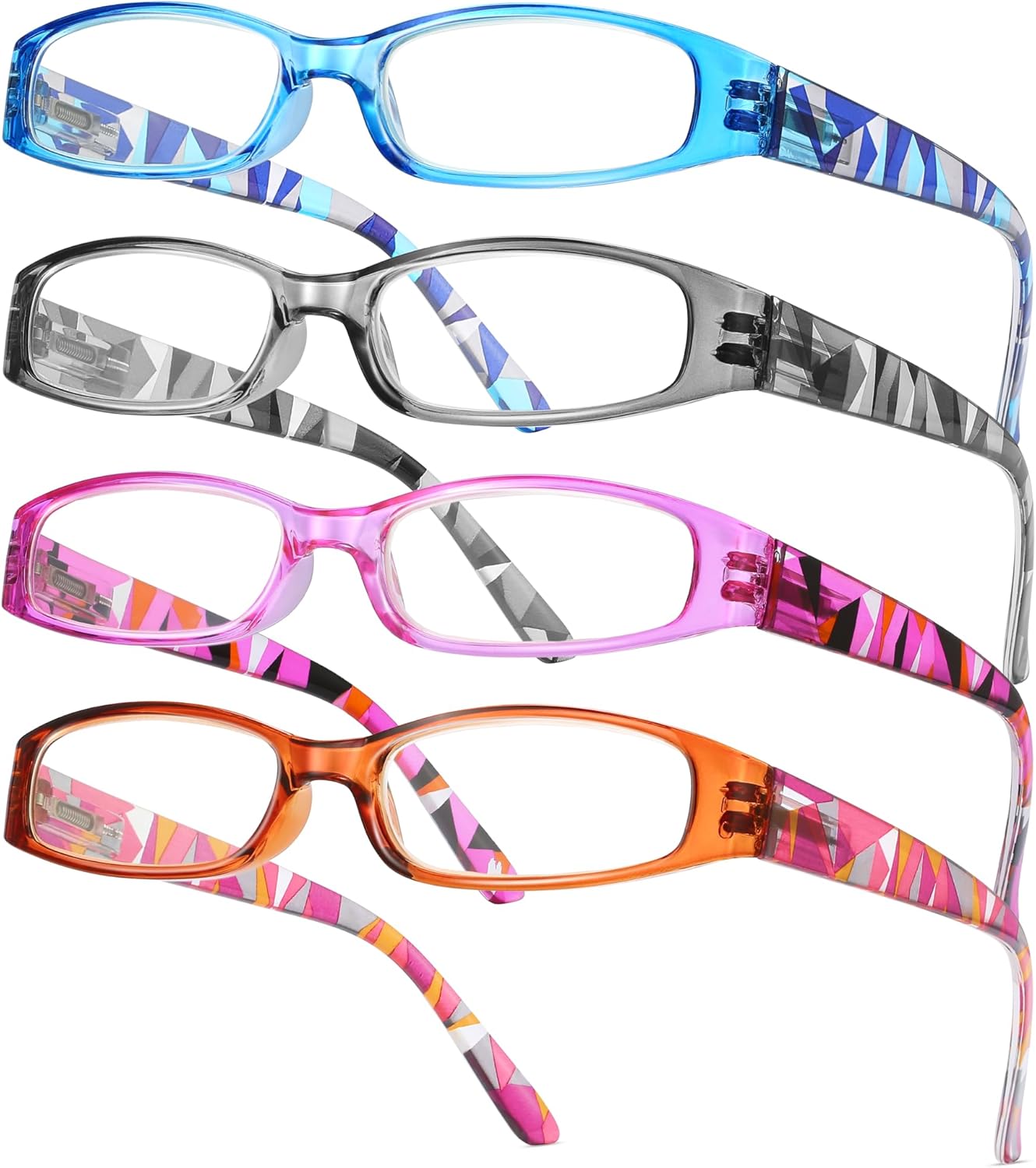 Gaoye 4-Pack Readers for Women, Blue Light Blocking Reading Glasses, Stylish Reading Glasses for Women in 4 Patterns